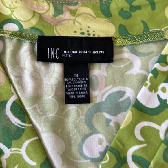 Bright And Happy INC Floral Pattern With Sequins & Stitching Size Petite Medium - Picture 7 of 11